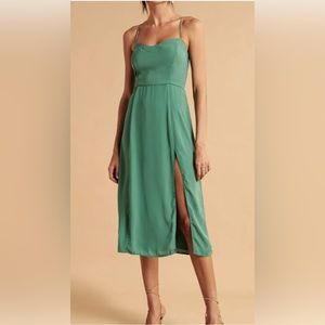 Abercrombie and Fitch Green High Slit Midi